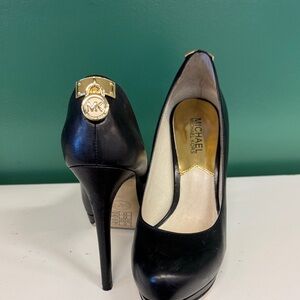 Michael Kors Black and Gold Women's Heels